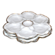3 Limoges porcelain oyster plates