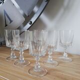 Vintage arc crystal aperitif glasses