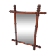 Vintage miroir barbier 1900 bambou ancien