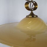 Lustre en verre de Murano et laiton avec double support
