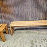 Maison regain set of 3 pieces in solid elm from the 70s and 80s.