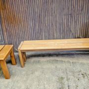 Maison regain set of 3 pieces in solid elm from the 70s and 80s.