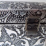 Silver metal jewelry box