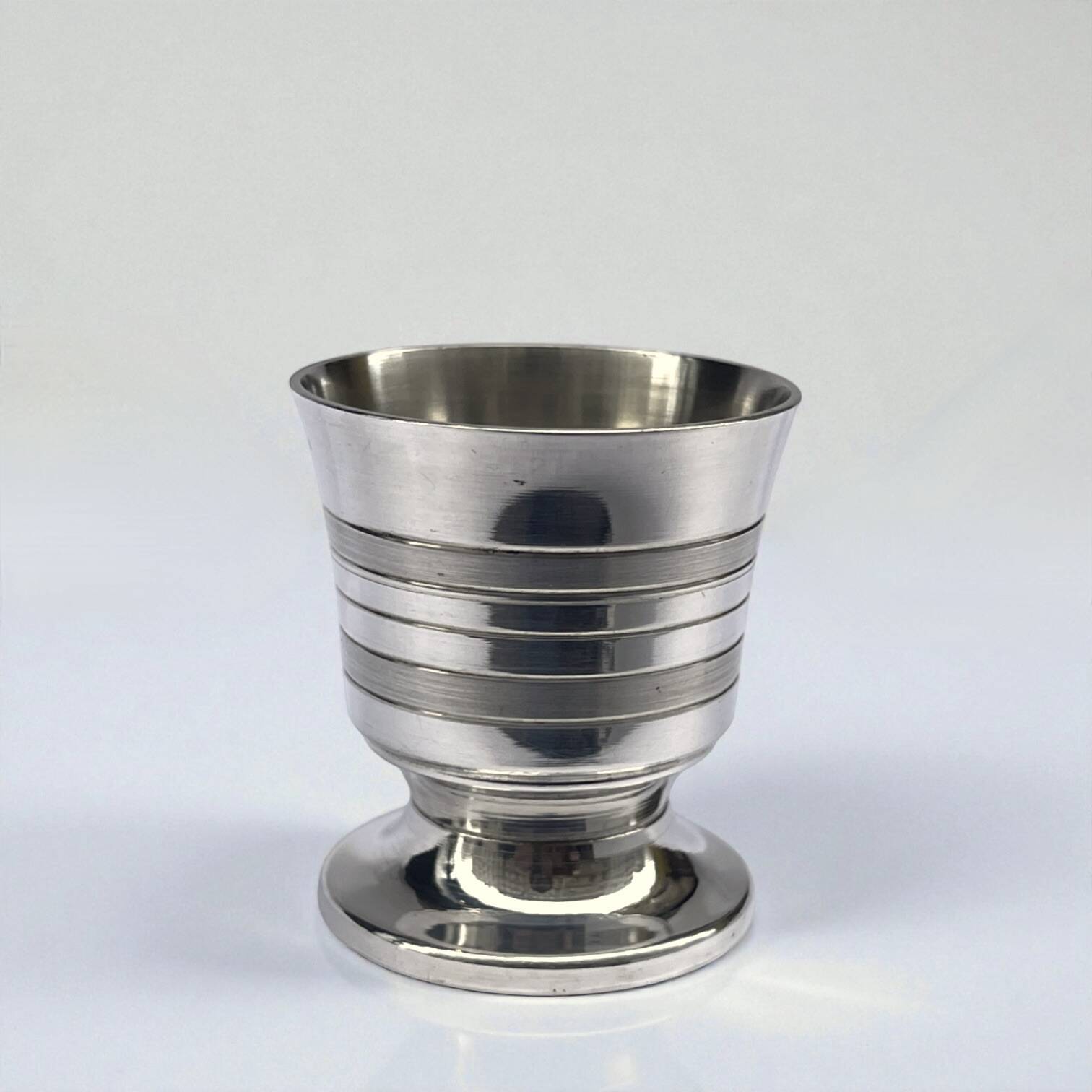 Silver-plated metal egg cup – vintage 1960s