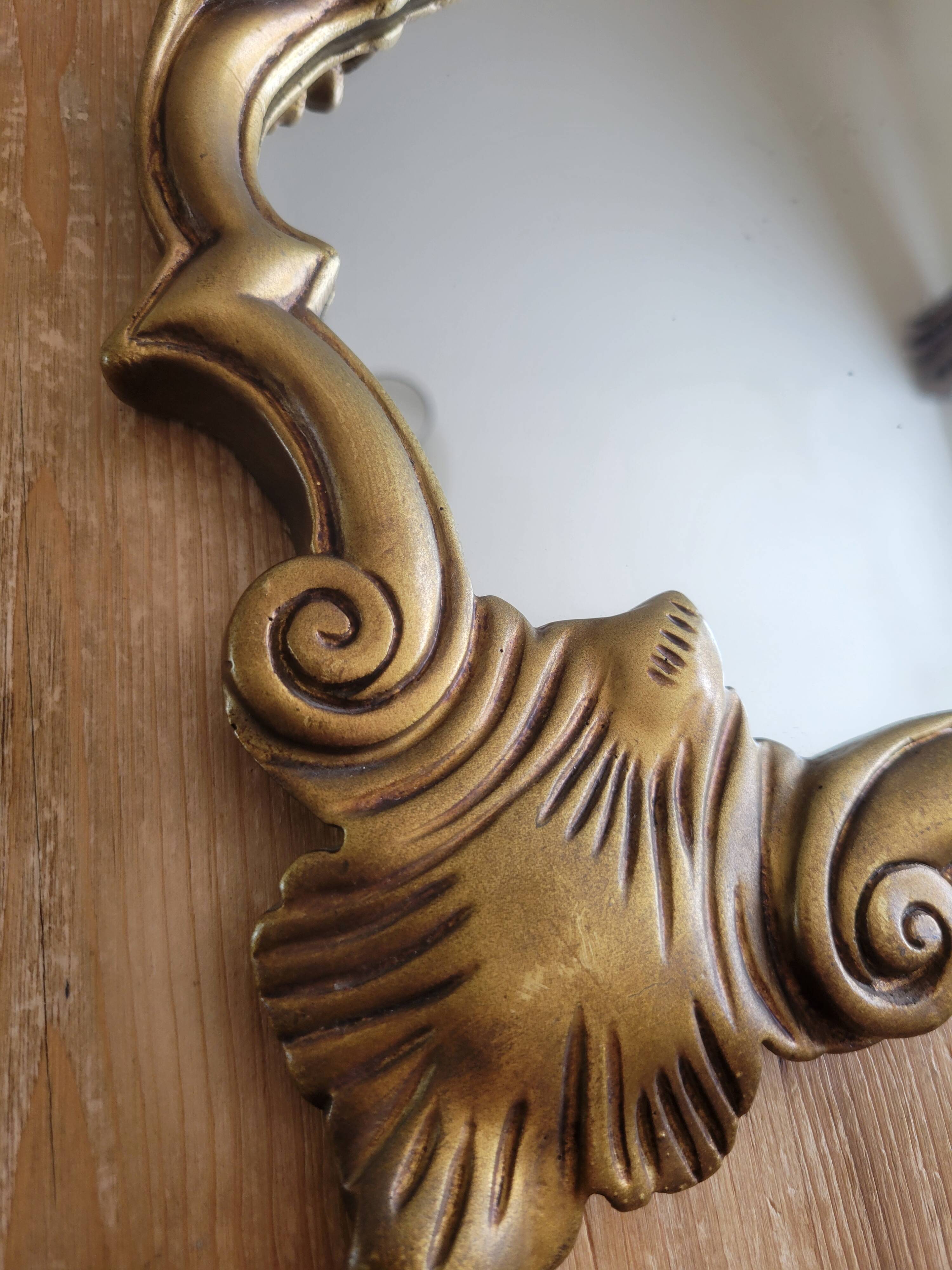 Vintage gilded wooden mirror