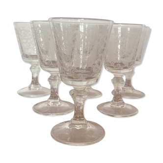 6 verres à liqueur en cristal