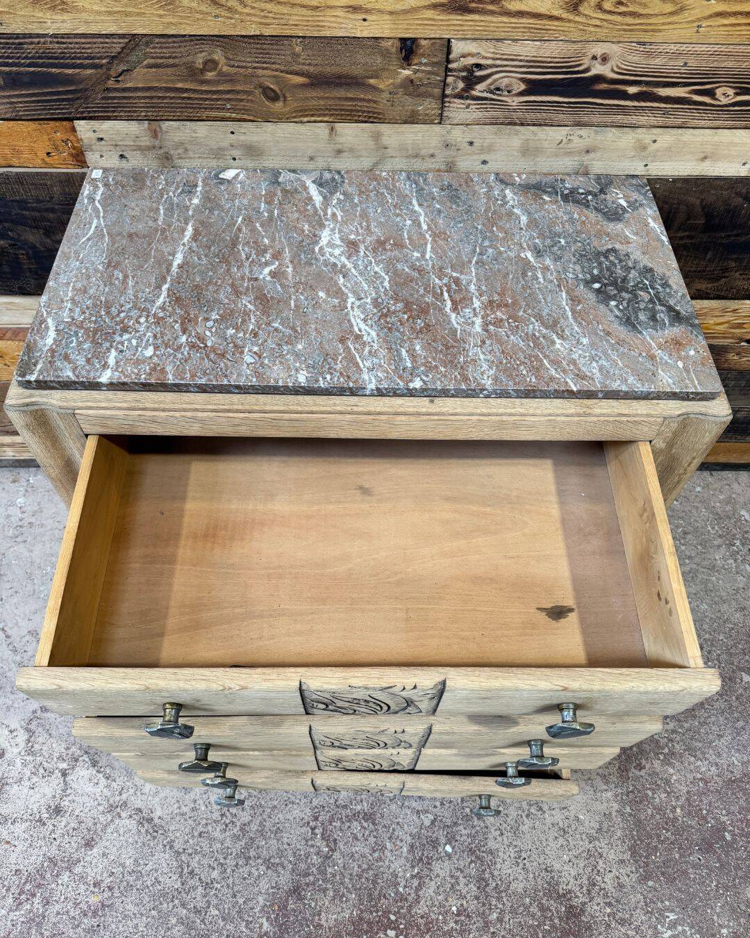 Art Deco oak chest of drawers