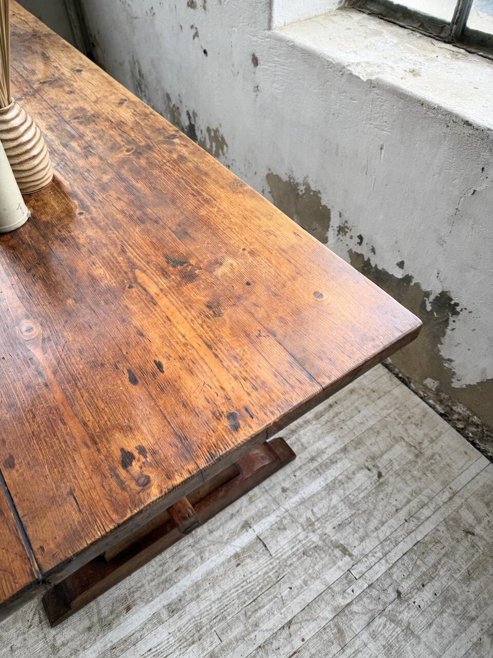 Monastery-style farmhouse table, pine, 210cm