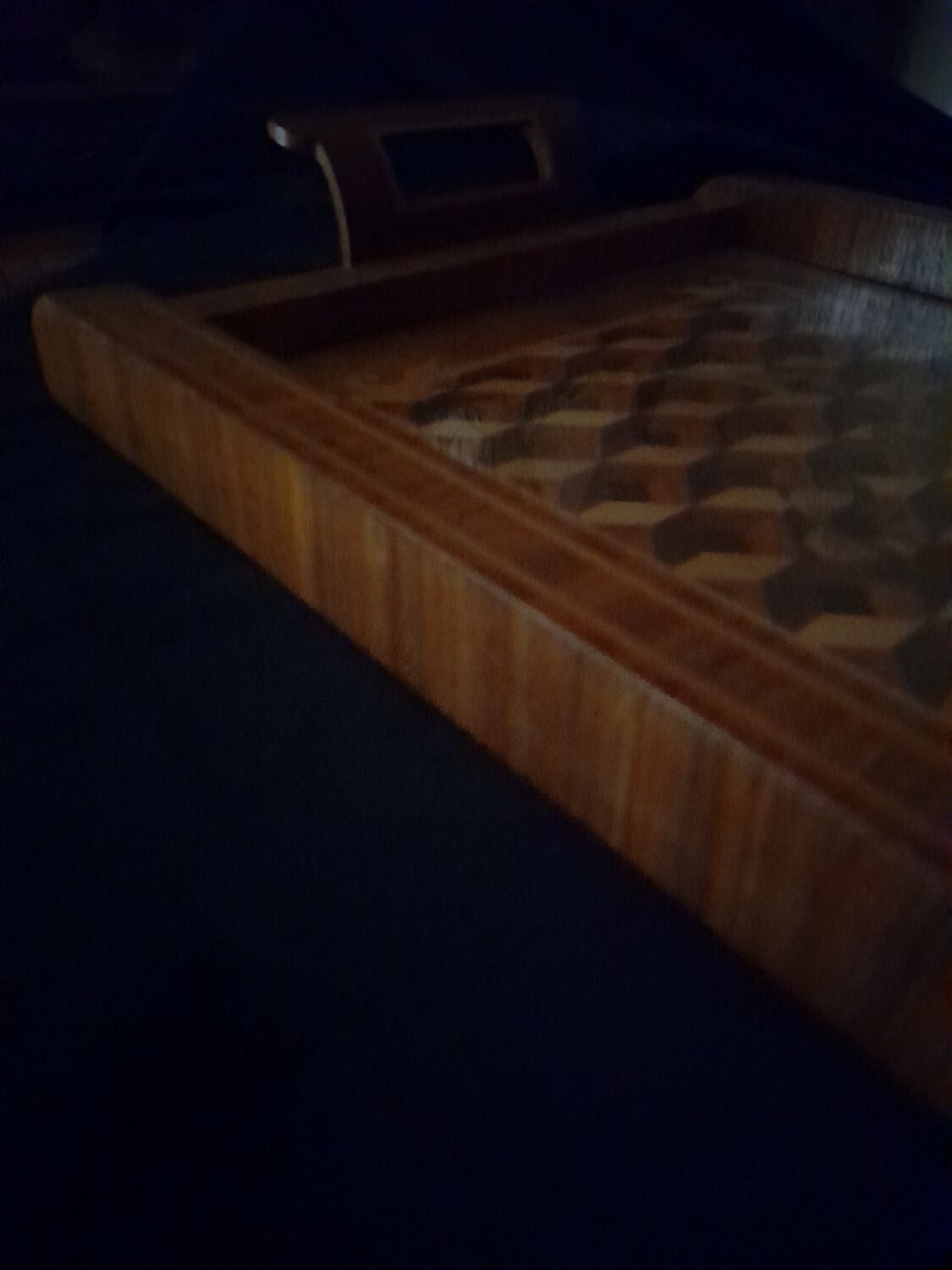 Marquetry serving tray.