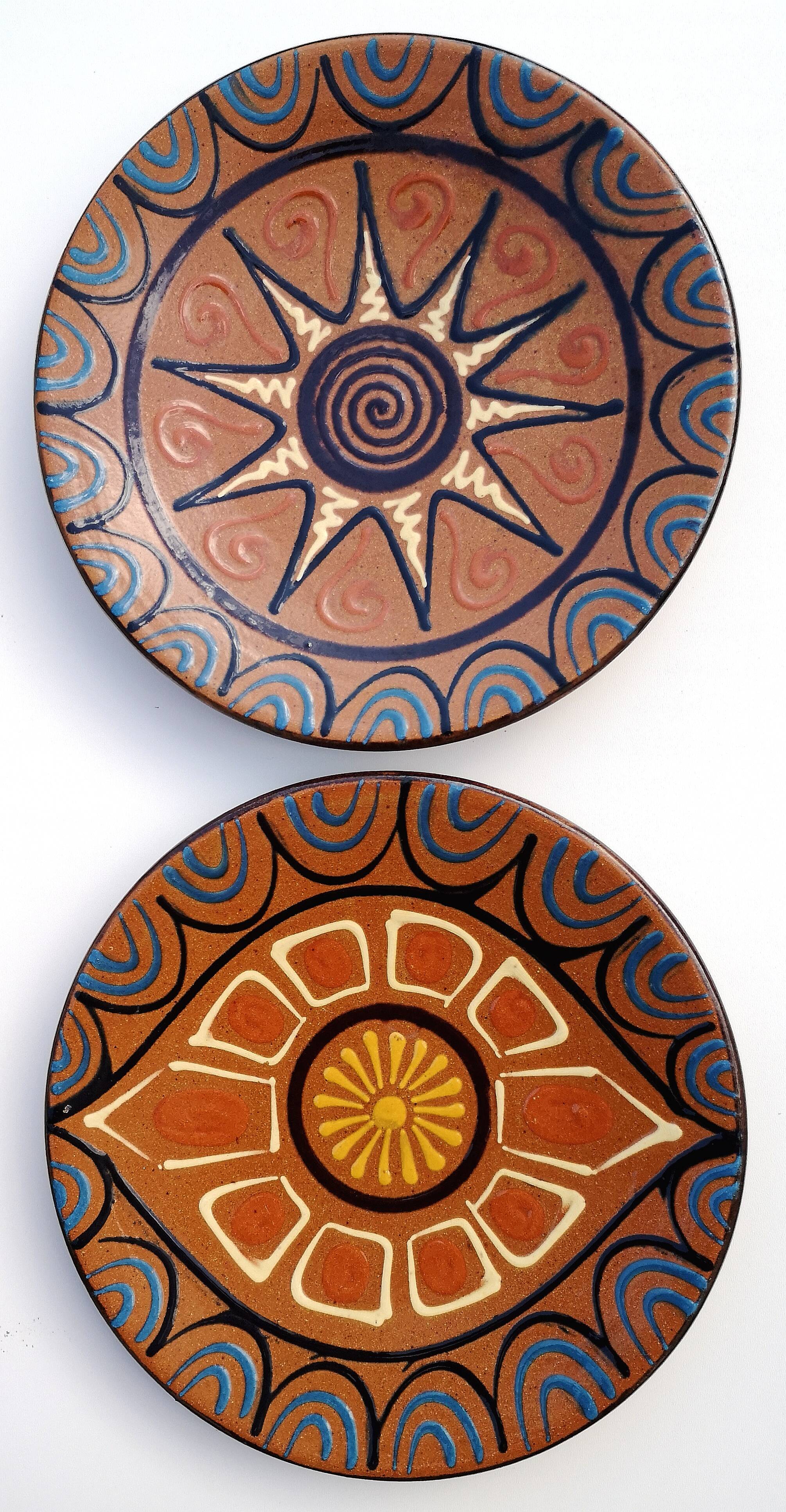 Plates, Puygdemont ceramics, vintage