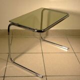 Coffee table glass and chrome 1970