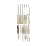 12 Christofle silver metal knives