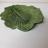 Ceramic empty pocket dish Cabbage leaf Signature to identify G