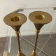 Pair of vintage brass candle holders
