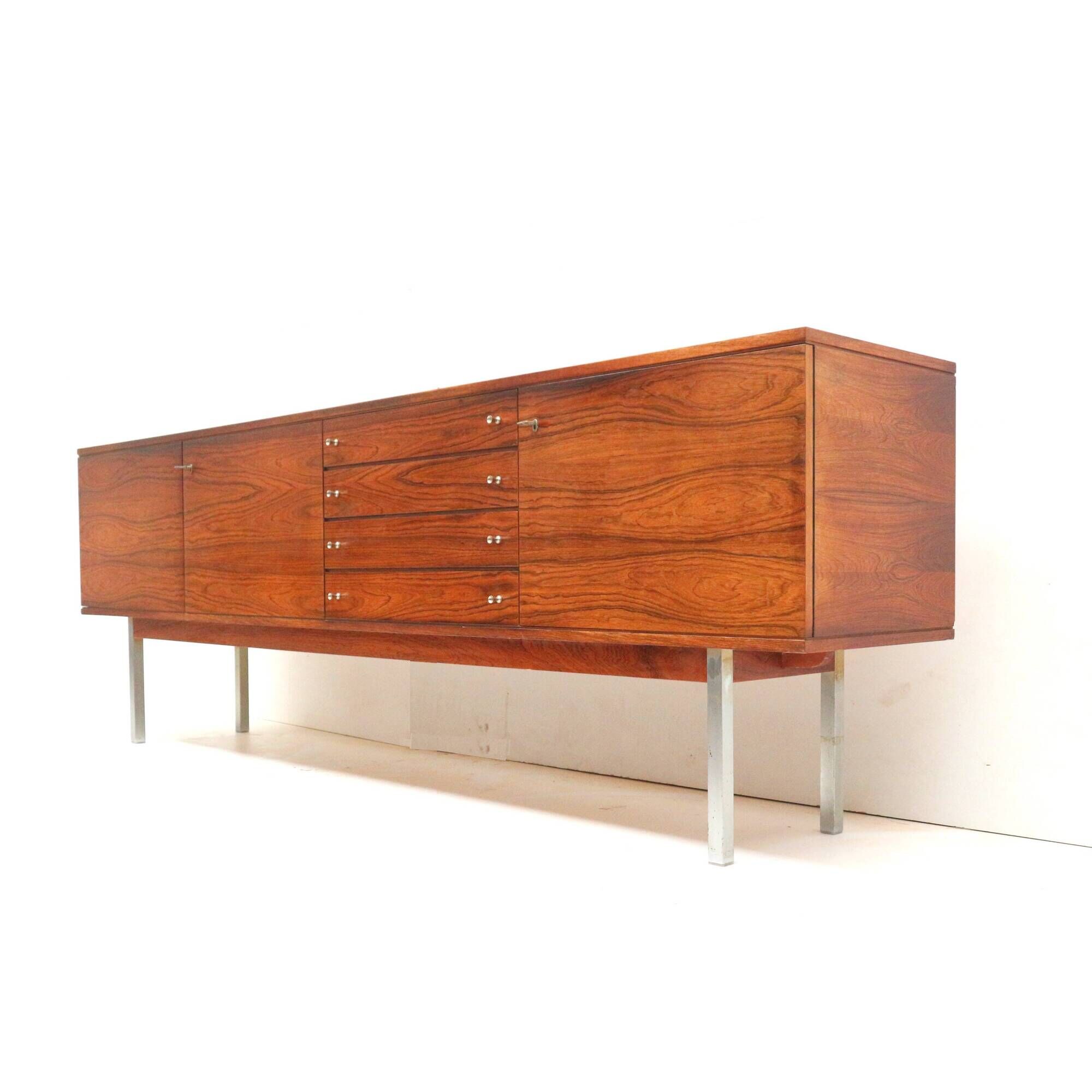 large vintage Brazilian rosewood sideboard from Bartels made in the 1960s