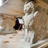 Jean-Charles Moreux style marble and stone table