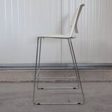 Very high stool from Haworth white and chrome