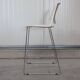 Tabouret haut Very de chez Haworth blanc et chromé