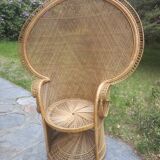 Emmanuelle armchair in rattan years 50