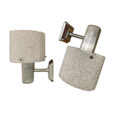 Vintage wall lamps in perspex and chrome metal 60s