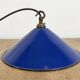 Suspension industrielle en émail bleu cobalt, années 1950