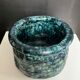 Vintage cache pot in glazed ceramic
