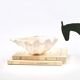 Natural white shell vide poche, vintage 1970s.