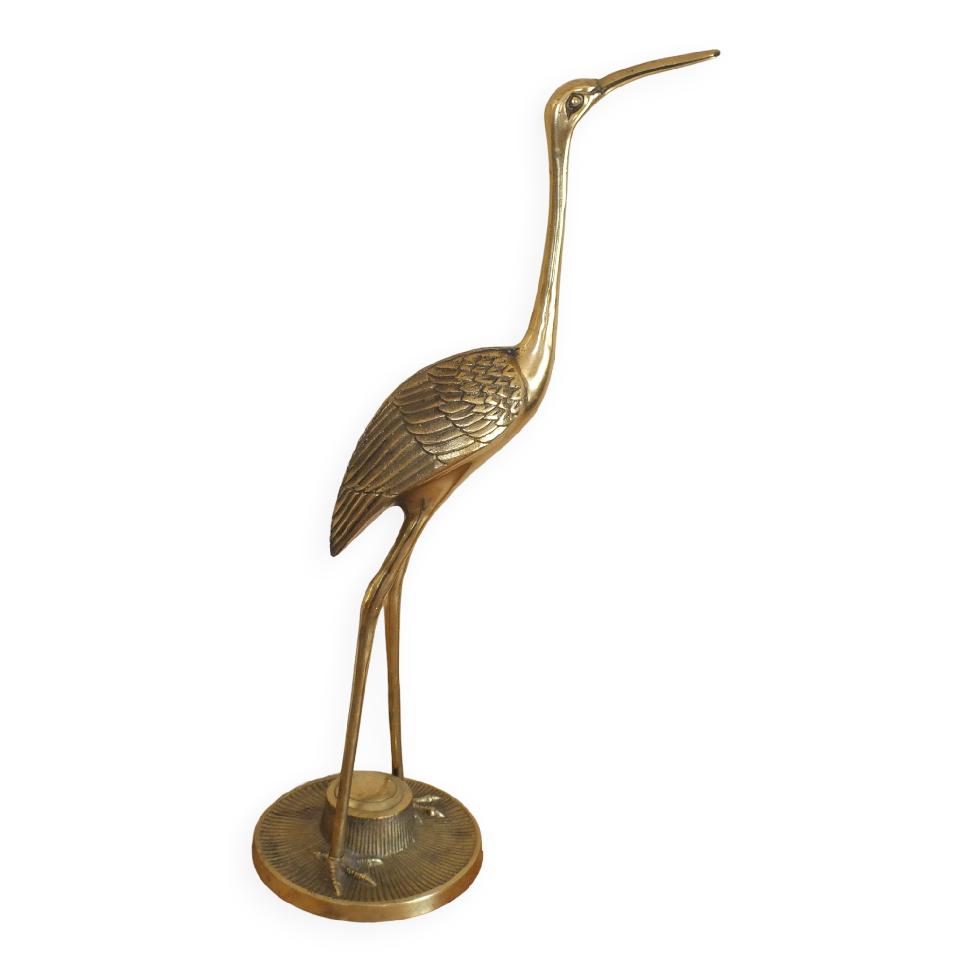 Decorative ibis in brass 47 cms