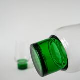 Set of 5 Long Drink Design glasses with green legs, 1970