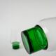Lot de 5 verres Long Drink Design à pieds vert, 1970