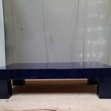 Blue lacquered coffee table