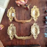 Pair of Louis XV style handles, bronze