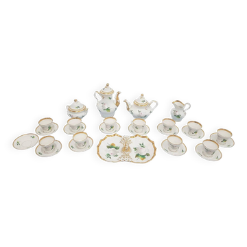 Coffee service set, white porcelain with gilding, KPM, Germany, 19th centur