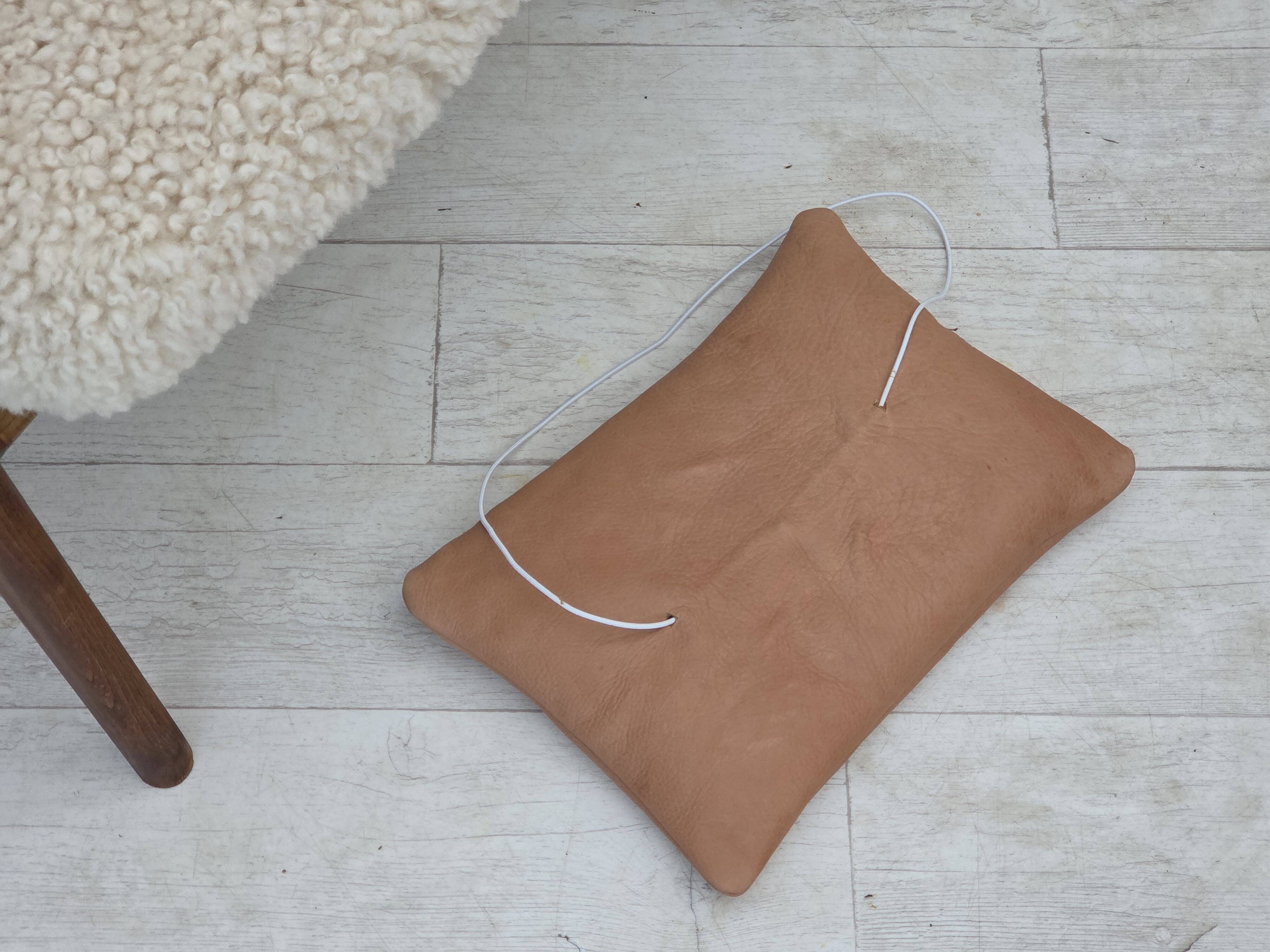 1960s, Danish design by Alf Svensson, genuine sheepskin, reupholstered.