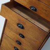 Vintage Dutch Poplar Apothecary / Filing Cabinet, 1950s