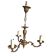 3-branch chandelier in gilded brass