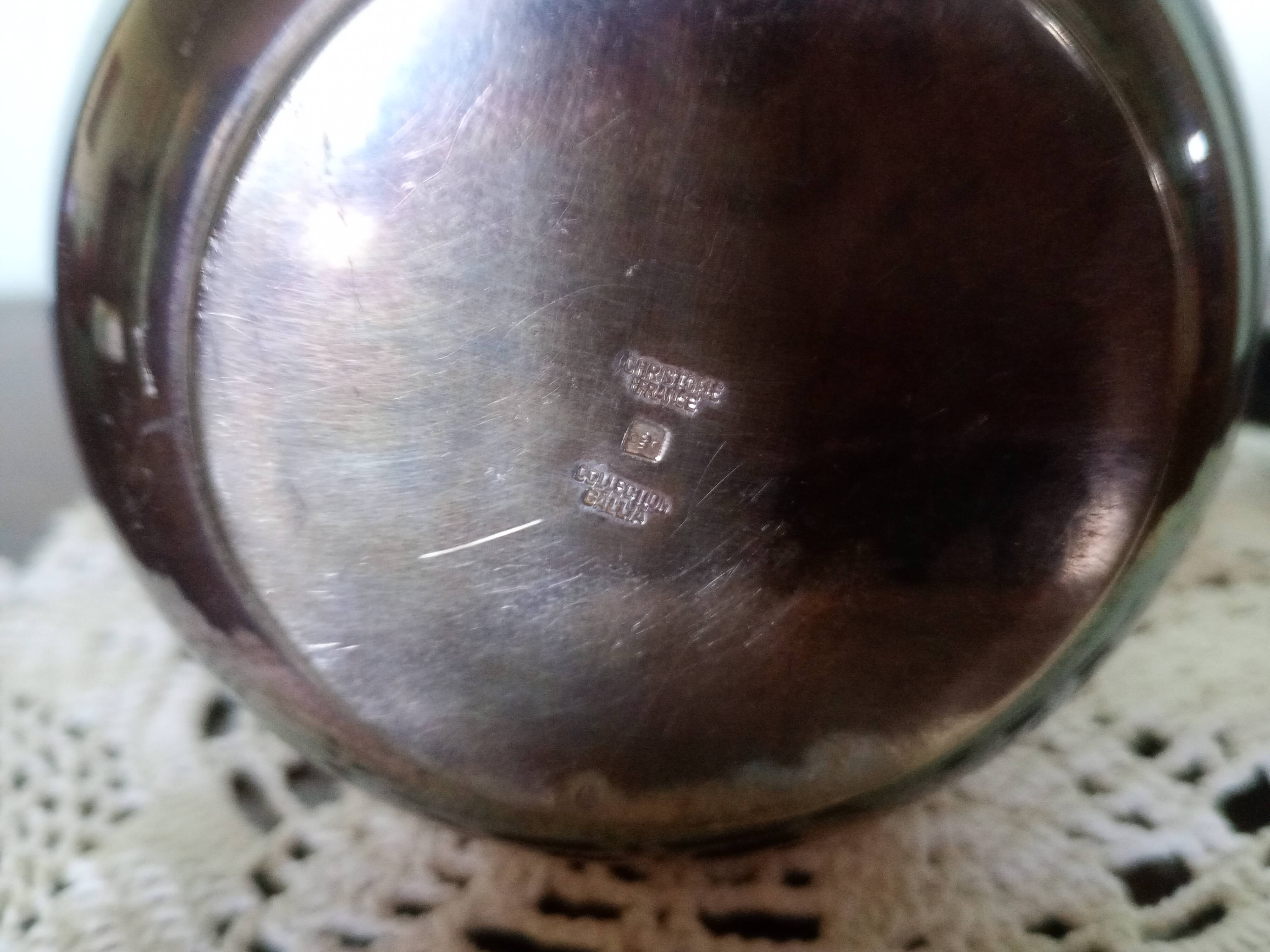 Christofle Gallia collection - Chocolate maker - blackened wooden handle