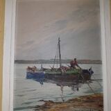Oil on panel "fishers"