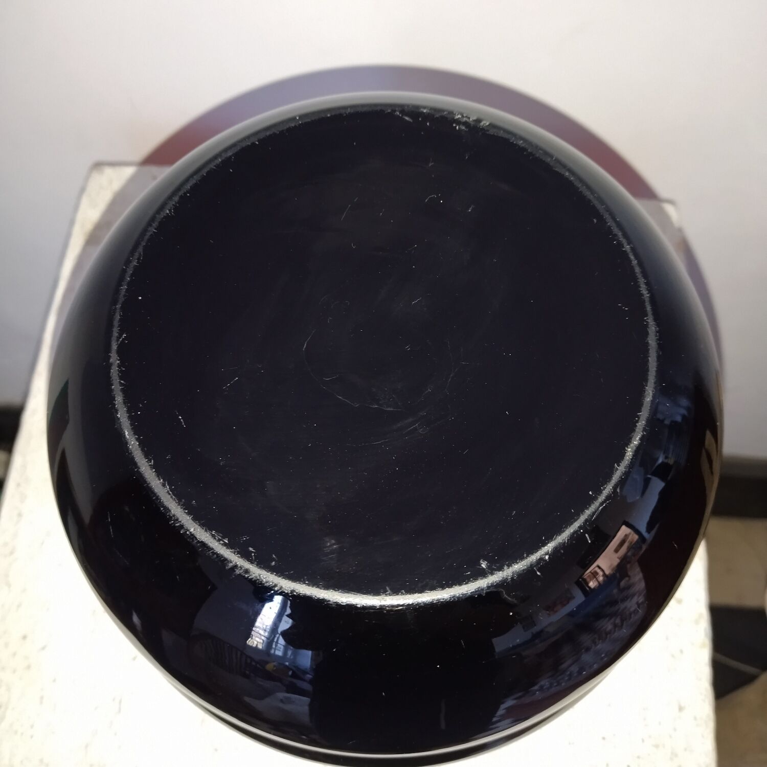 Amethyst blown glass vase art deco