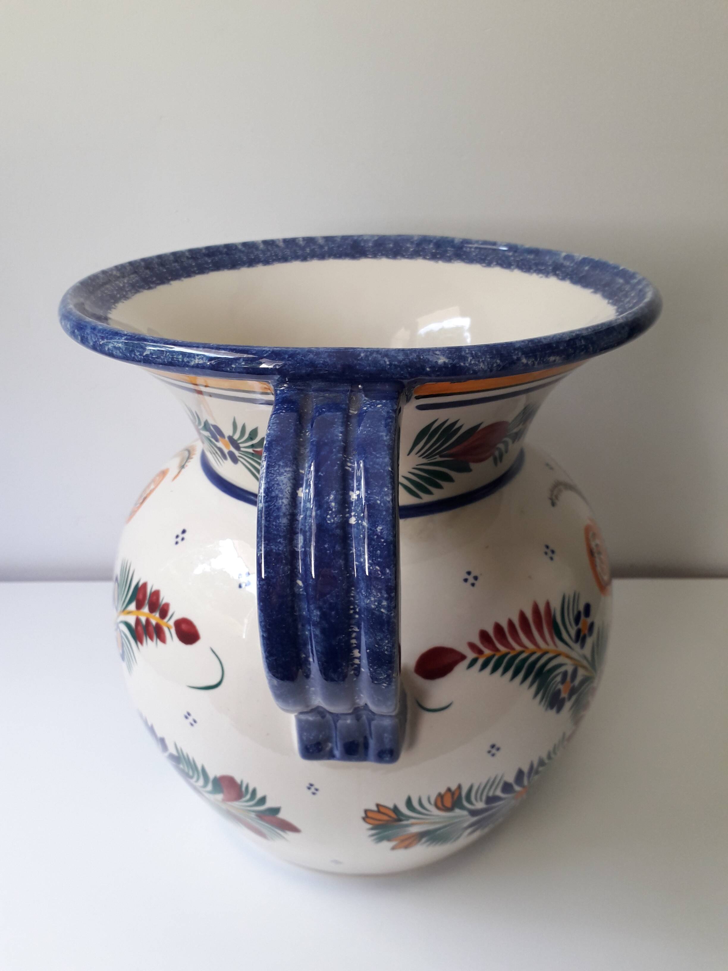 Large HB Henriot Quimper vase