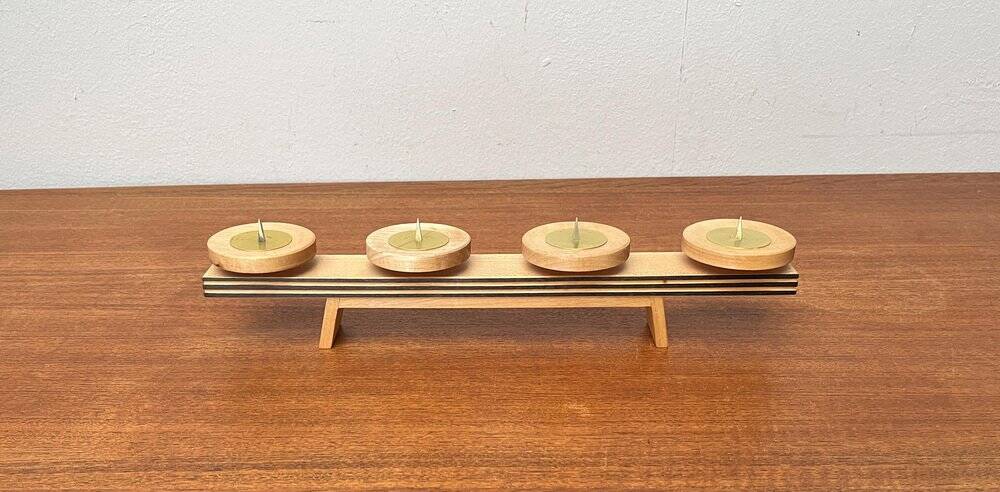 Mid-century wooden candlestick, 1960s