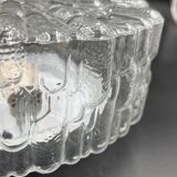 Massive molded glass ceiling light