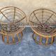 Paire de fauteuils en rotin  ou loveuses années 70