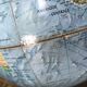 Globe Earth Scanglobe 1960 in relief, paper map and brass footing