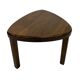 Set of 3 brutalist oak oval side or nesting tables 1970s