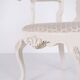 A pair of armchairs – neo rococo style – white painted with decorative details – 1920s