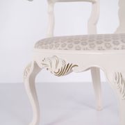 A pair of armchairs – neo rococo style – white painted with decorative details – 1920s