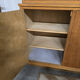 XL vintage wooden display cabinet / sideboard / wall unit
