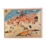 Affiche ancienne carte de l’Algérie - JP Plichon