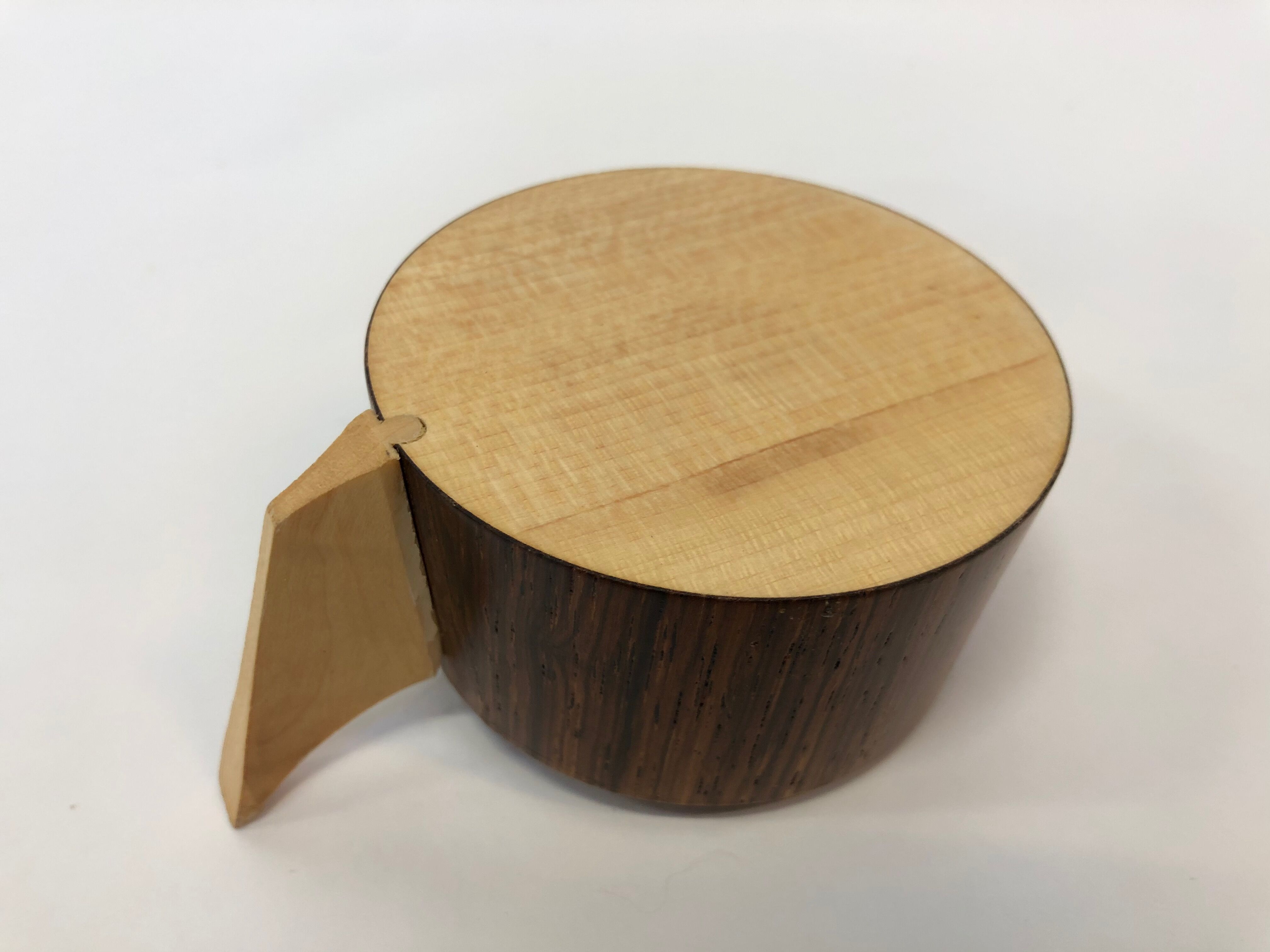 Vintage wooden cups and saucers in teak